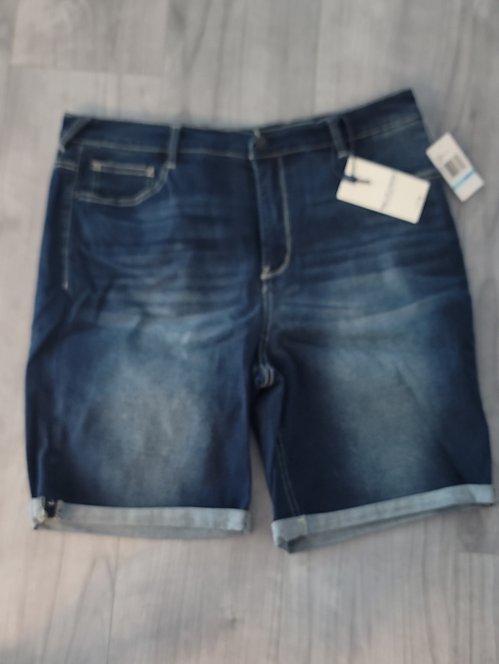 Men's Dark Blue Denim Shorts
